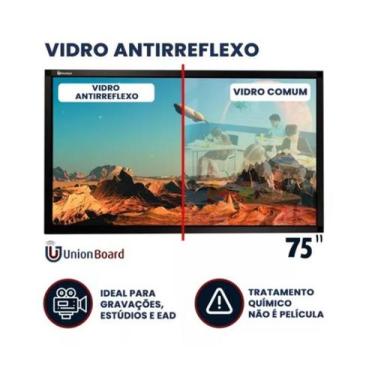 Imagem de Moldura/Lousa Interativa Touchscreen Unionboard Antireflexo 75"