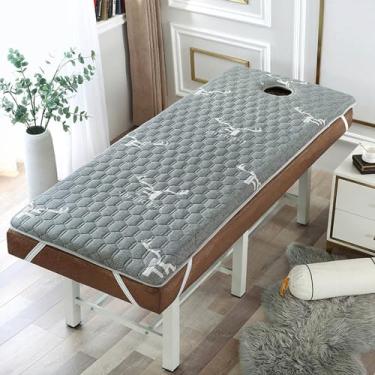 Imagem de Colchão De Cama De Massagem Dobrável Com Orifícios De Respiração, Colchão De Spa Com Elástico, Colchão De Espuma De Memória, Adequado Para Cama De Salão De Beleza, B05, (S)190x80x4cm
