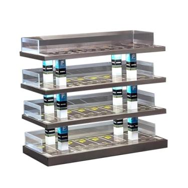 Imagem de Kokiya Caixa de exposição de carros diorama 1/64, garagem de carros fundidos, minimodelos, caixa de armazenamento, recipiente, carrinho de brinquedo de liga, 4 Camadas