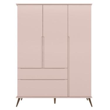 Imagem de Guarda Roupa Infantil Melinda 4 Portas MDF Rosê Pheonix Baby