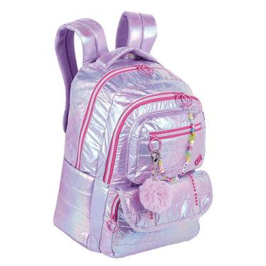 Imagem de Mochila de Costa Escolar Wonder Moon Sestini Metálico Rosa