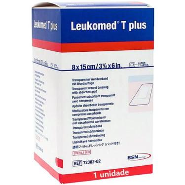 Imagem de Curativo Filme Transparente Leukomed T Plus 72382-02 8x15cm - unidade 