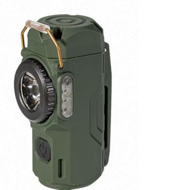 Imagem de BY-J Isqueiro elétrico com visor digital e lanterna - Carregamento rápido inteligente tipo C, arco de plasma, à prova d'água e à prova de vento, sem chama, fresco para acampamento, caminhada