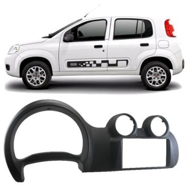 Imagem de Moldura Painel 2 Din Dvd Fiat Novo Uno 2012 2013 2014 - Autoplast, Pre