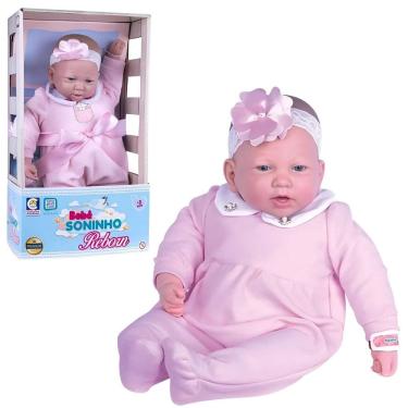 Imagem de Boneca Bebe Reborn Soninho Menina com Tiarinha