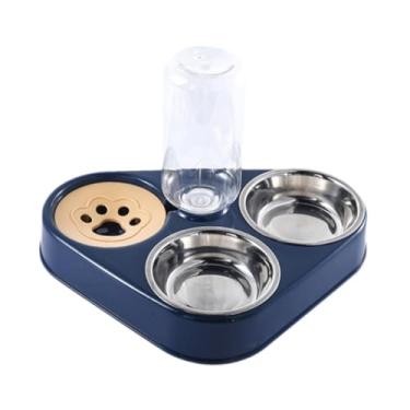 Imagem de Bothyi Alimentador automático para animais de estimação 3 em 1, tigela de comida para animais de estimação, tigela para cães, estação de alimentação, Azul