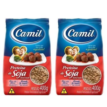 Imagem de kit 2 Proteína Texturizada de Soja Escura Camil Pacote 400g