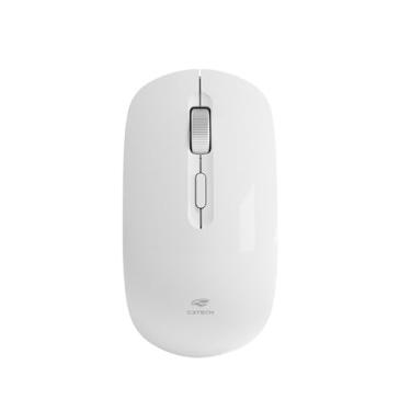 Imagem de MOUSE S/FIO RECARREGAVEL M-W80WH BRANCO C3TECH