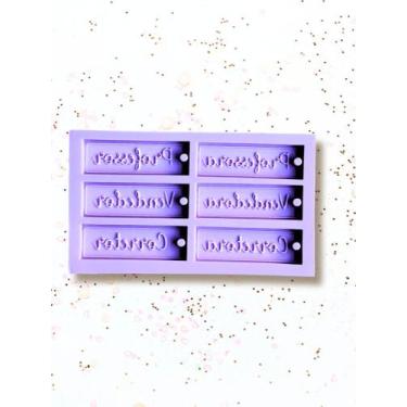 Imagem de R720 Molde de silicone chaveiro Tag Profissões resina decorar - Confei