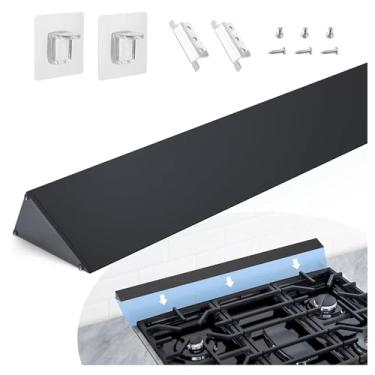 Imagem de Kit de enchimento traseiro com alcance deslizante de 76 cm W10113901A, tira de enchimento triangular universal para folga de fogão, kit de acabamento para fogão entre fogão e rodabanca para Whirlpool e a maioria das marcas, alumínio durável, preto