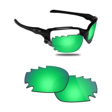 Imagem de Lentes de reposição Fiskr para óculos de sol Oakley Jawbone Vented/Racing, Emerald Green - Anti4s Mirror Polarized, Medium