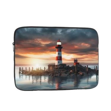 Imagem de Capa para laptop, farol à beira-mar, bolsa para laptop, capa protetora para notebook de 12 polegadas