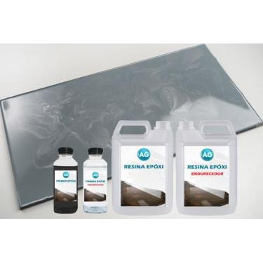 Imagem de Kit Porcelanato Líquido Metálico Cinza Prata / Prata Platinum AG por M