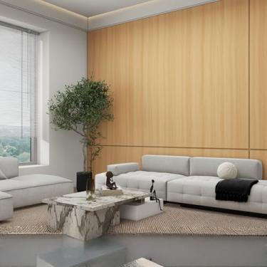 Imagem de Adesivo decorativo de papel de parede de grão de madeira autoadesivo de PVC espesso à prova d'água e anti-incrustante adesivo de móveis madeira de lariço 40 * 500 cm