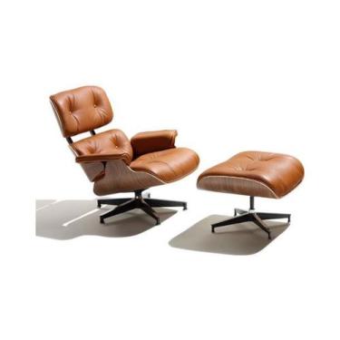 Imagem de Poltrona Charles Eames Com Puff - Cor Caramelo - shopshop