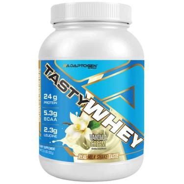 Imagem de Tasty Whey Protein Gourmet 900g pote Adaptogen Sabores, Baunilha