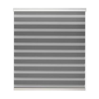 Imagem de Persiana Rolo Zebra Bando larg 1,00 X Alt 2,20 Bege, Branco, Cinza, Pr