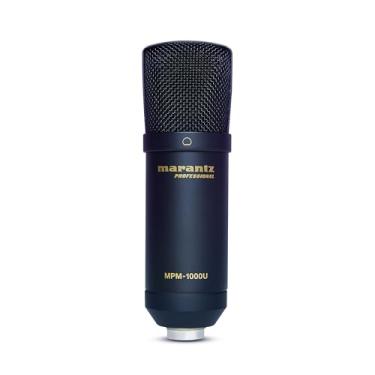 Imagem de Marantz Professional MPM-1000U | Microfone condensador USB de diafragma grande para podcasts e gravação, incluindo cabo USB e clipe de microfone
