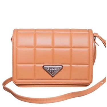 Imagem de Bolsa Feminina Transversal Tira Colo Para Sair Trabalhar Bolsa Luxo (Nude)