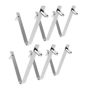 Imagem de FashionCha 6 Peças de Prendedores de Escova de Piscina, Fecho de Mola de Dois Pinos, Clipes em Forma de V, Grampos para Pesca com Vara de Pesca com Skimmer de Fo