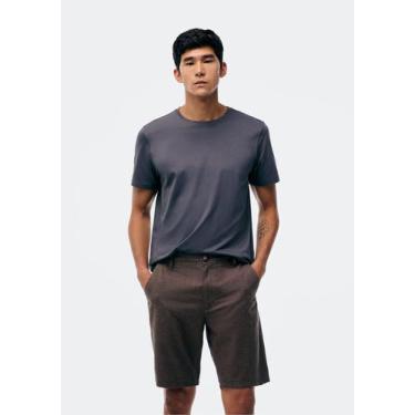 Imagem de Bermuda Masculina Em Sarja Chino - Hering, 050, Marrom