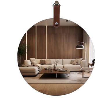 Imagem de ESPELHO SLIM REDONDO 55C C/ALÇA CARAMELO