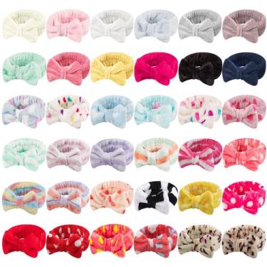 Imagem de Bandana de spa Yunsailing Flannel para maquiagem 36 unidades