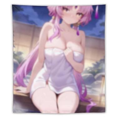 Imagem de LIEGBMEU Sexy Bikini Hot Anime Girl Tapeçaria 127.0 cmx152.4 cm Interior Exterior Wall Quilt Art Decoração de Tapeçaria Caprichosa, AC077