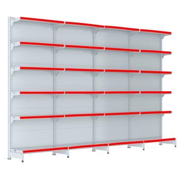 Imagem de Gondola Parede 202 Fit Farmacia Ate 4 Metros Branco Pe Verme