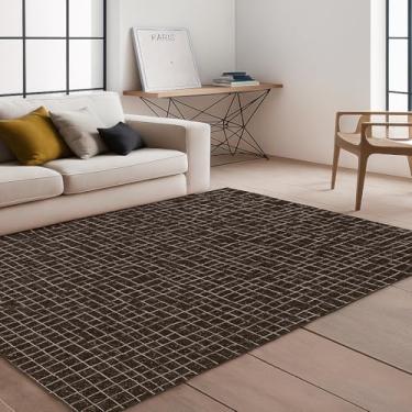 Imagem de Tapete Grande 2m – Moderno, Antiderrapante, Confortável e Fácil de Limpar, Ideal para Ambientes Internos (Rustico Marrom)