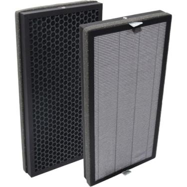 Imagem de PUREBURG Filtro de substituição compatível com purificador de ar VALKIA PU-P01 1056 m², 1 conjunto (2 filtros) H13 carvão ativado 3 estágios, filtragem de ar limpo, poeira e odor de VOCs