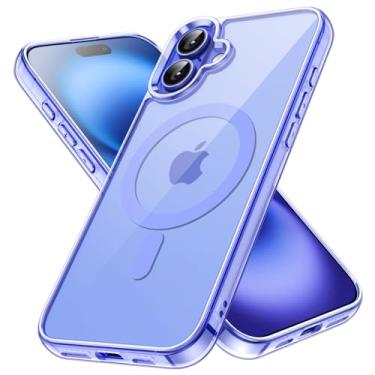Imagem de JETech Capa Magnética para iPhone 16 6,1 Polegadas Compatível com MagSafe, Case Protetora de Telefone à Prova de Choque, Capinha Parte Traseira Transparente Anti-Riscos (Ultramarino)