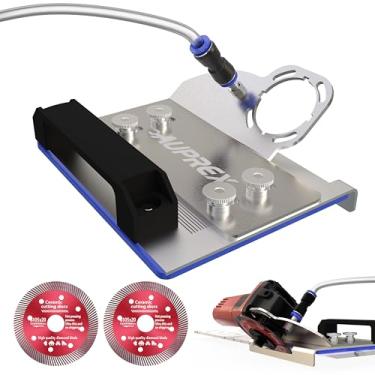 Imagem de Ferramenta de chanfradura de 45 graus, suporte de esmerilhadeira angular para corte de azulejos de 45°, ferramentas de corte de azulejos compatíveis com esmerilhadeiras angulares tipo 100, acessórios