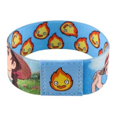 Imagem de Calcifer Calcifer's Fire Wood Sprite Anime Castle Mangá 18 cm Pulseira elástica reversível pulseira elástica