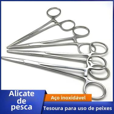 Imagem de Alicate de Pesca em Aço Inoxidável com Cortador e Removedor de Gancho 