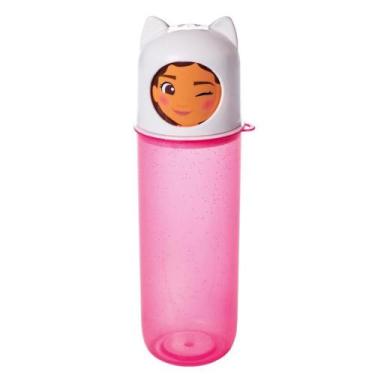 Imagem de Tubo Giratório Infantil Gabby Escola Pasta Itens Higiene - Plasútil