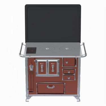 Imagem de Fogão a Lenha GII N 2 Gab Sec Tabaco com Tampa Caldeira Saida Esquerda