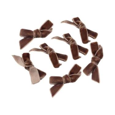 Imagem de Laços Coloridos Com Miçangas E Flocagem, 10 Peças Para Artesanato Em R