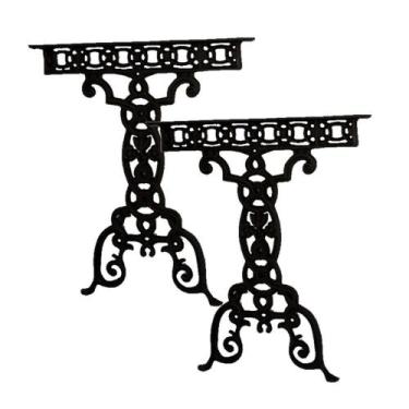 Imagem de Par Pé De Mesa Base Vila Rica Em Ferro Fundido 74X67Cm. - FUNDIÇAO SAO