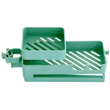 Imagem de Suporte Multiuso Para Pia Ajustável Rotativo Esponja Pano Verde - YAAY