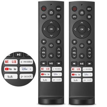 Imagem de [Pacote com 2] Controle remoto de substituição para TVs Hisense Android/Laser/VIDAA, ERF3A90 para Hisense UHD 4K ULED Google TVs