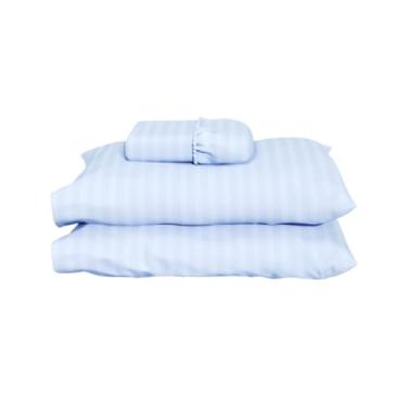 Imagem de Conjunto De Roupa De Cama Em AlgodãO Microescovado PadrãO,Conjunto De Roupa De Cama Queen Box 3 PeçAs, DisponíVel Nos Tamanhos Solteiro, Casal, Queen E King. (Azul Celeste,King (3 Peças))