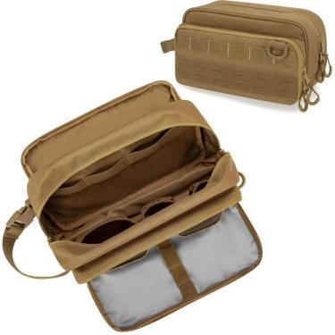 Imagem de Bolsa de viagem de higiene pessoal Prokva Tactical para homens cáqui