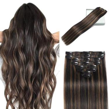Imagem de Extensões de cabelo Clip In LORIEN Real Human Hair 60cm 120g