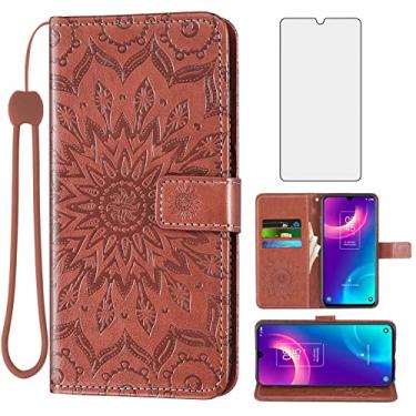 Imagem de Asuwish Capa de telefone para Alcatel TCL 30Z (T602DL)/ TCL 30 LE Capa carteira com protetor de tela de vidro temperado capa flip fina suporte para cartão acessórios de celular TCL30 30 Z 30LE
