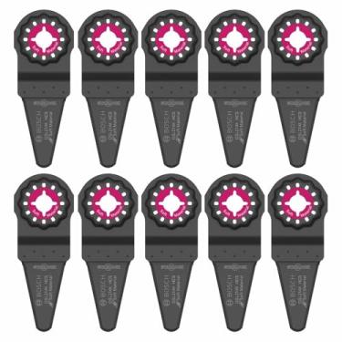 Imagem de BOSCH OSL214K-10 Pacote com 10 lâminas de faca de calafetagem de aço de alto carbono Starlock para remoção de calafetagem e selantes