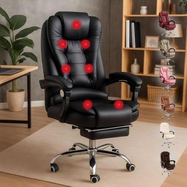 Imagem de Led Tools - Cadeira de Massagem Presidente Com 7 Pontos Massagem E Apoio Pés (Preto)