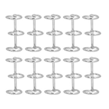 Imagem de Estink 10Pcs 3 Anéis de Metal para Encadernação, Anéis de Aço Inoxidável para Álbum de Fotos, Diário de Viagem, Com Rebite Giratório, Compatível Com 6/20/26/30 Furos (15mm)