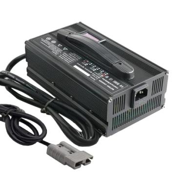 Imagem de Lzyjckh Carregador de bateria para empilhadeira de 900 W, carregadores de chumbo-ácido de 12 V/24 V/36 V/48 V/60 V/72 V, com visor LCD, plugue Anderson de 50 A/120 A/175 A/350 A,48v 15a black,120A