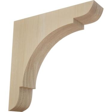 Imagem de Ekena Millwork Suporte BKTW01X08X08OLRW, 3 cm L x 20 cm P x 20 cm A, Rubberwood